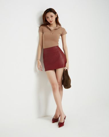  Áo thun cổ polo form ôm 