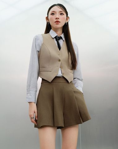  Quần short ống A xếp ly 