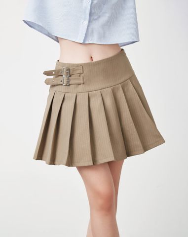  Chân váy mini xếp ly mắt cáo 