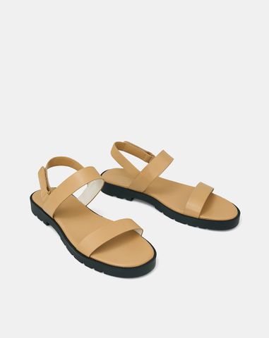  Giày Sandal Đế Bệt Quai Ngang 