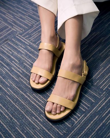  Giày Sandal Đế Bệt Quai Ngang 