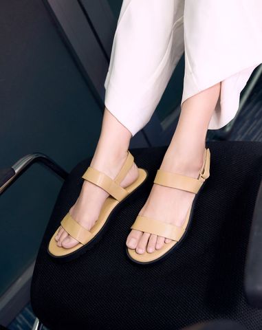  Giày Sandal Đế Bệt Quai Ngang 