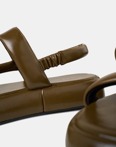  Giày Sandal Đế Bằng Quai Ngang 