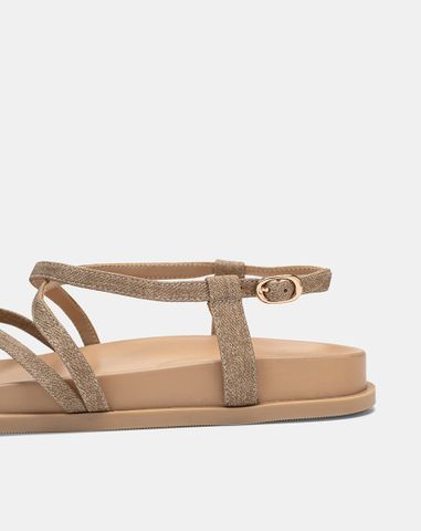  Giày Sandal Đế Bệt Quai Mảnh Chéo 