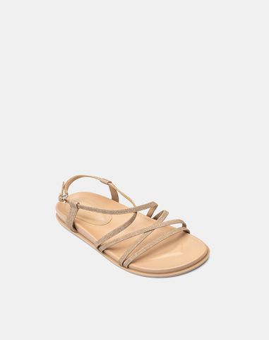  Giày Sandal Đế Bệt Quai Mảnh Chéo 