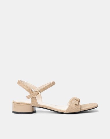  Giày Sandal Quai Đắp Phối Khóa Oval 