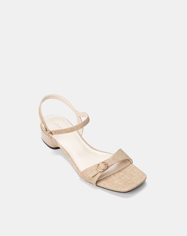  Giày Sandal Quai Đắp Phối Khóa Oval 