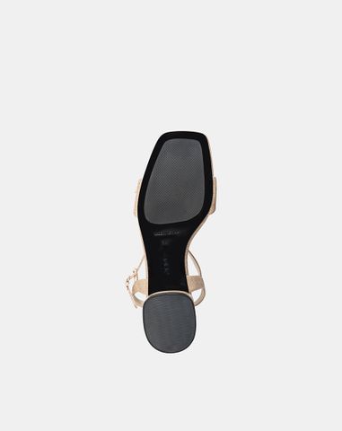  Giày Sandal Quai Đắp Phối Khóa Oval 