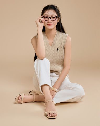  Giày Sandal Quai Đắp Phối Khóa Oval 