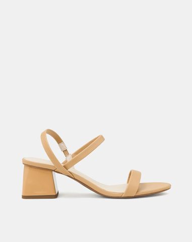  Giày Sandal Gót Thấp Quai Ngang 