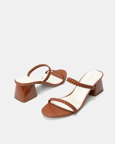  Giày Sandal Gót Vuông Quai Thắt 