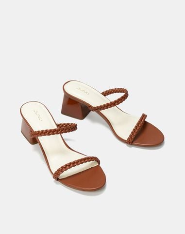  Giày Sandal Gót Vuông Quai Thắt 