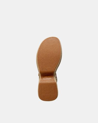  Giày Sandal Đế Xuồng Quai Phối Buckle Vuông 