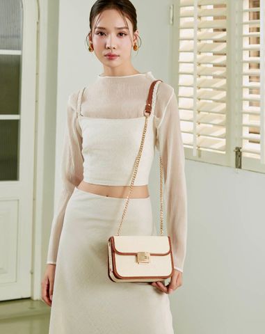  Túi Xách Nhỏ Phối Khoá Trang Trí 