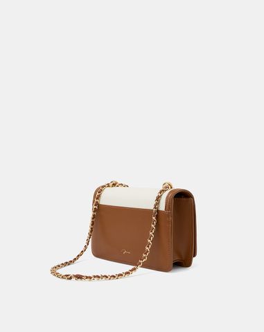  Túi Xách Nhỏ Phối Si Hoạ Tiết Sọc 