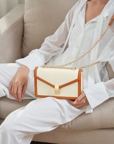  Túi Xách Nhỏ Nắp Gập Trang Trí Khoá 