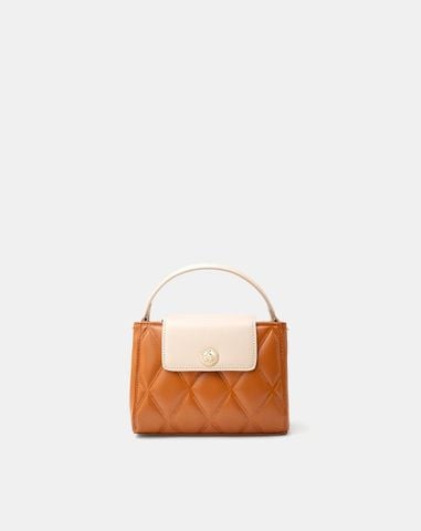  Túi Xách Nhỏ Top Handle Dập Trang Trí 