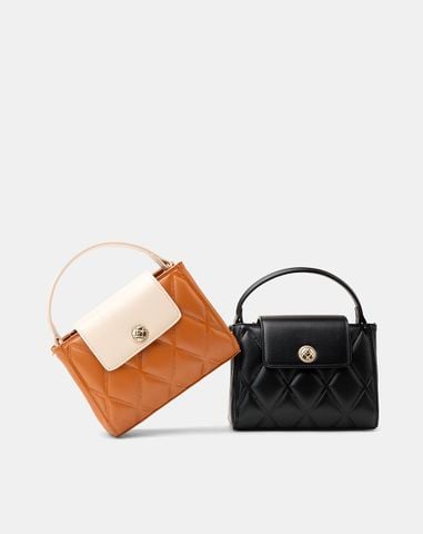  Túi Xách Nhỏ Top Handle Dập Trang Trí 
