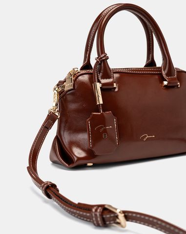  Túi Xách Nhỏ Top Handle Phối Charm 