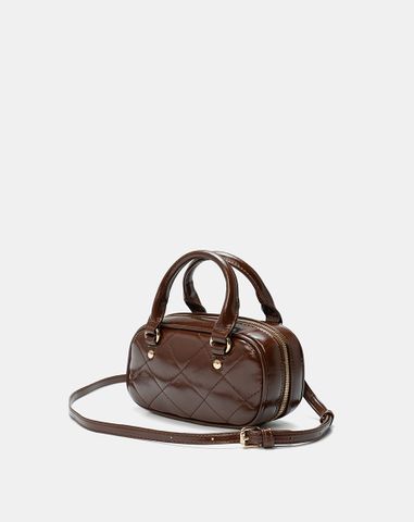  Túi Xách Nhỏ Bowling Top Handle Phối Khoá Trang Trí 