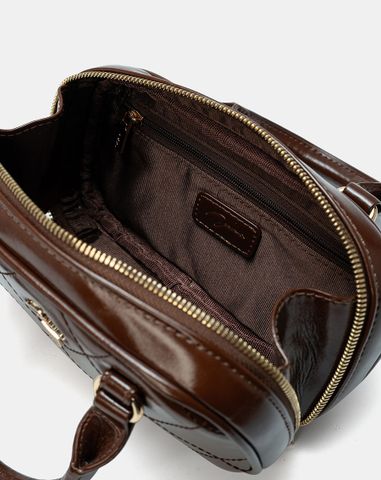  Túi Xách Nhỏ Bowling Top Handle Phối Khoá Trang Trí 