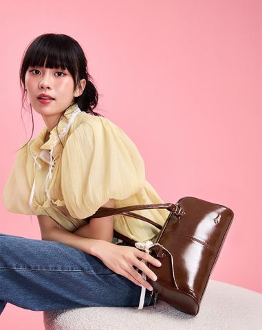  Túi Xách Nhỏ Form Bowling Tối Giản 