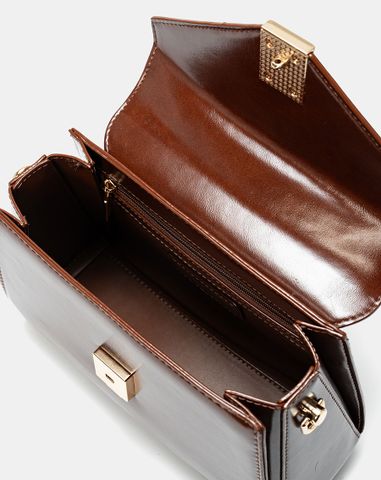  Túi Xách Nhỏ Tay Cầm Xoắn Phối Charm Trang Trí 