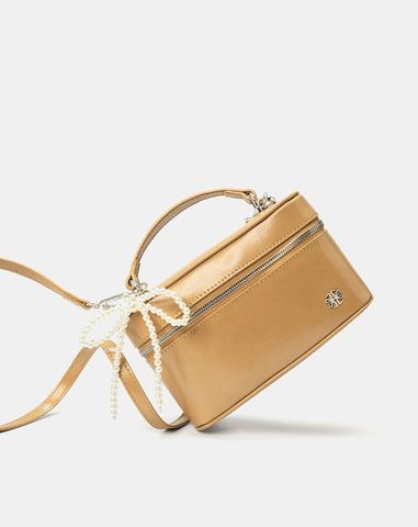  Túi Xách Nhỏ Vanity Bag Phối Charm Nơ 