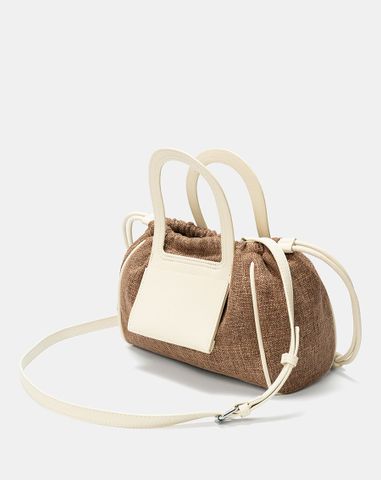  Túi Xách Trung Top Handle Bag Rút Dây 
