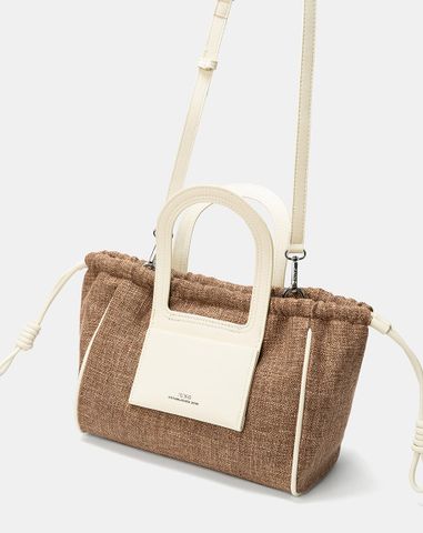  Túi Xách Trung Top Handle Bag Rút Dây 