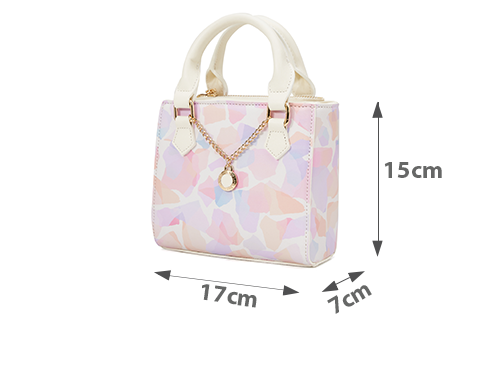  Túi form vuông dây xích trang trí 