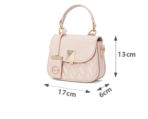  Túi Xách Nhỏ Xách Nhỏ Top Handle Dập Hoạ Tiết Phối Charm 