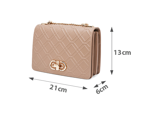  Túi Xách Nhỏ Khoá Put Dập Hoạ Tiết 