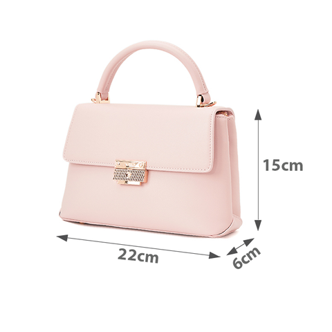  Túi Xách Nhỏ Top Handle Phối Khoá 