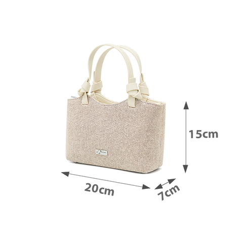  Túi Xách Nhỏ Phối Tay Cầm Xoắn 