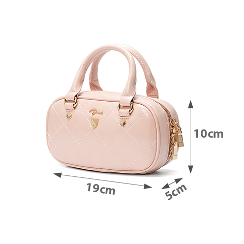  Túi Xách Nhỏ Bowling Top Handle Phối Khoá Trang Trí 