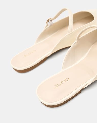  Giày Búp Bê Cao Gót Phối Khoá Trang Trí 