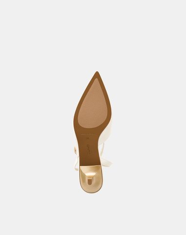  Giày Cao Gót Pump Hở Gót Quai Cổ Chân 
