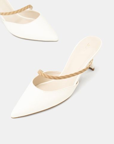  Giày Cao Gót Mules Quai Chéo 