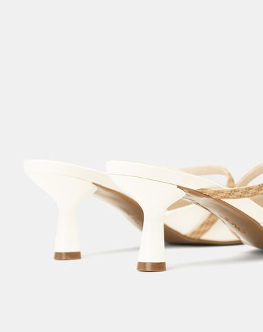  Giày Cao Gót Mules Quai Chéo 