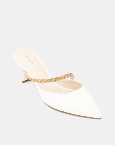  Giày Cao Gót Mules Quai Chéo 