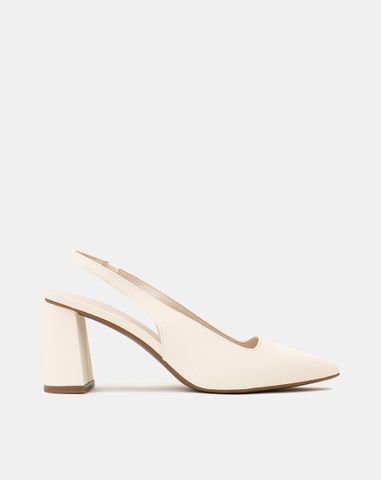  Giày Cao Gót Slingback Gót Trụ 