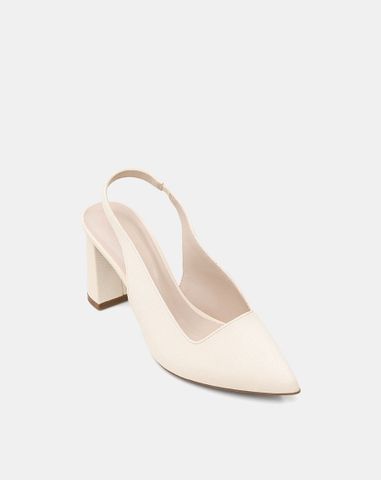  Giày Cao Gót Slingback Gót Trụ 