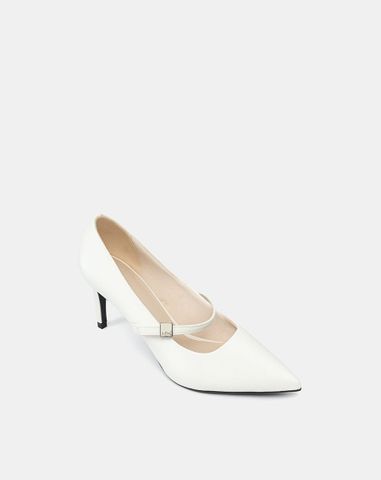  Giày Cao Gót Pump Gót Thanh Phối Quai Trang Trí 
