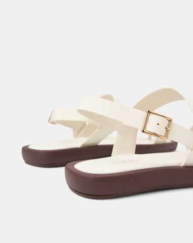  Giày Sandal Đế Bệt Quai Xỏ Ngón Cách Điệu 