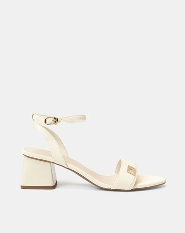 Giày Sandal Gót Vuông Phối Khóa Trang Trí 