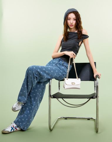  Túi Xách Nhỏ Phối Khoá Xoay 