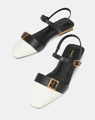  Giày Búp Bê Mũi Vuông Trang Trí Khoá 