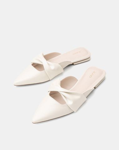  Giày Búp Bê Mules Quai Xoắn 