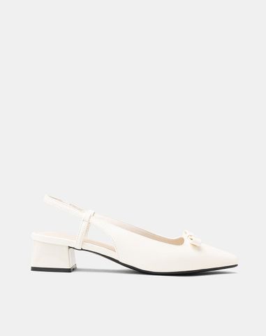  Giày Cao Gót Slingback Gót Vuông 